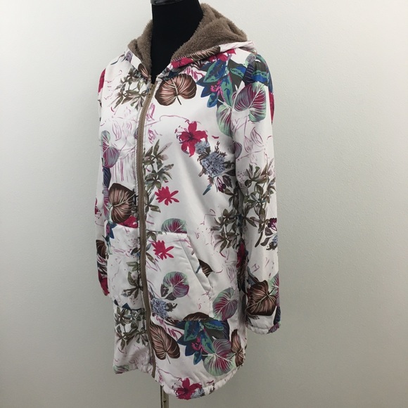 Faux Fur & Hooded Zipper Jacket - Picture 10 of 10